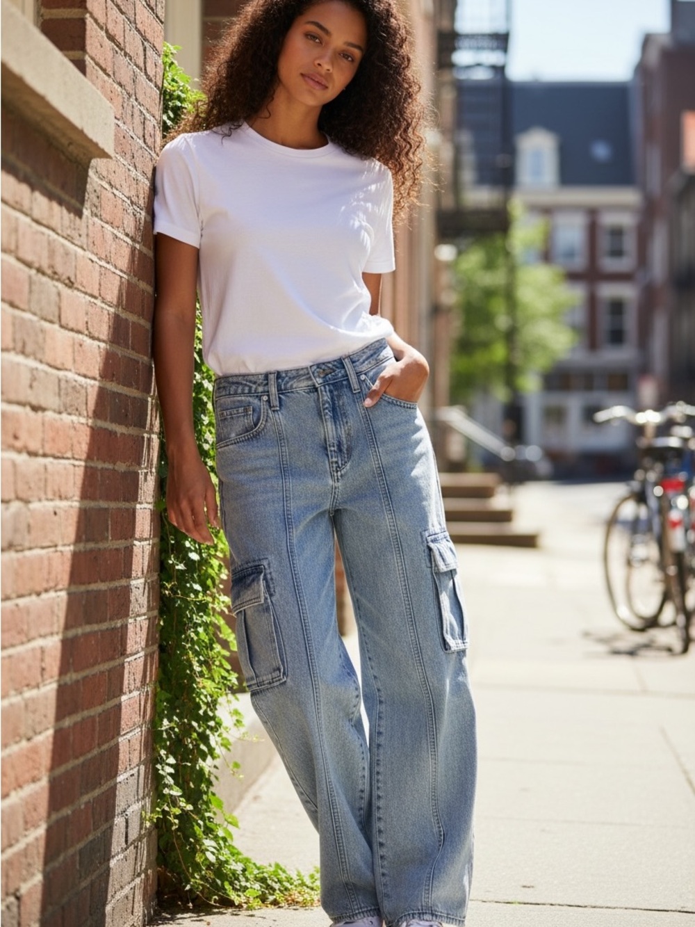 Old Navy Light Blue Cargo Jeans for Kids